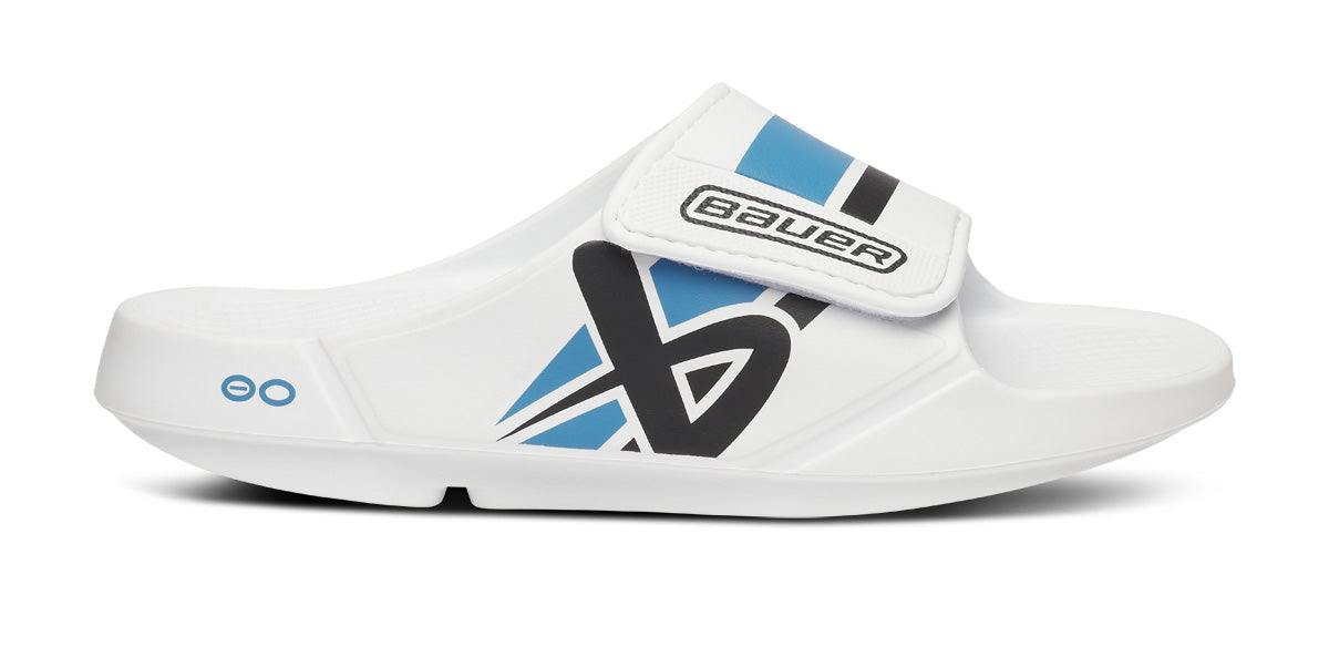 BAUER\/OOFOS Women's OOahh Sport Flex Sandal ¨C White